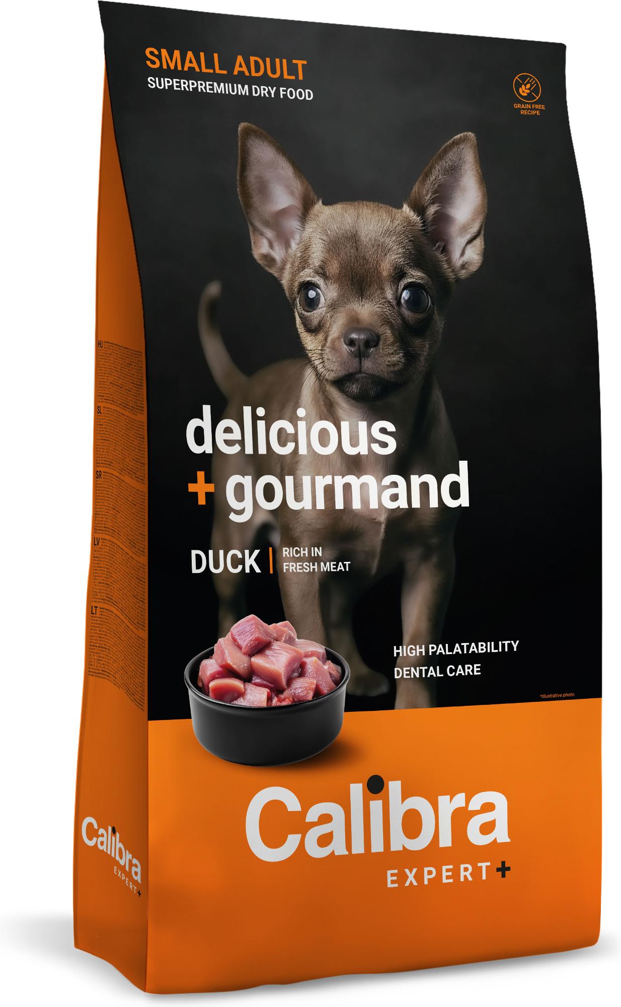 Calibra Expert+ Canine Adult Small Delicious + Gourmand Anatra