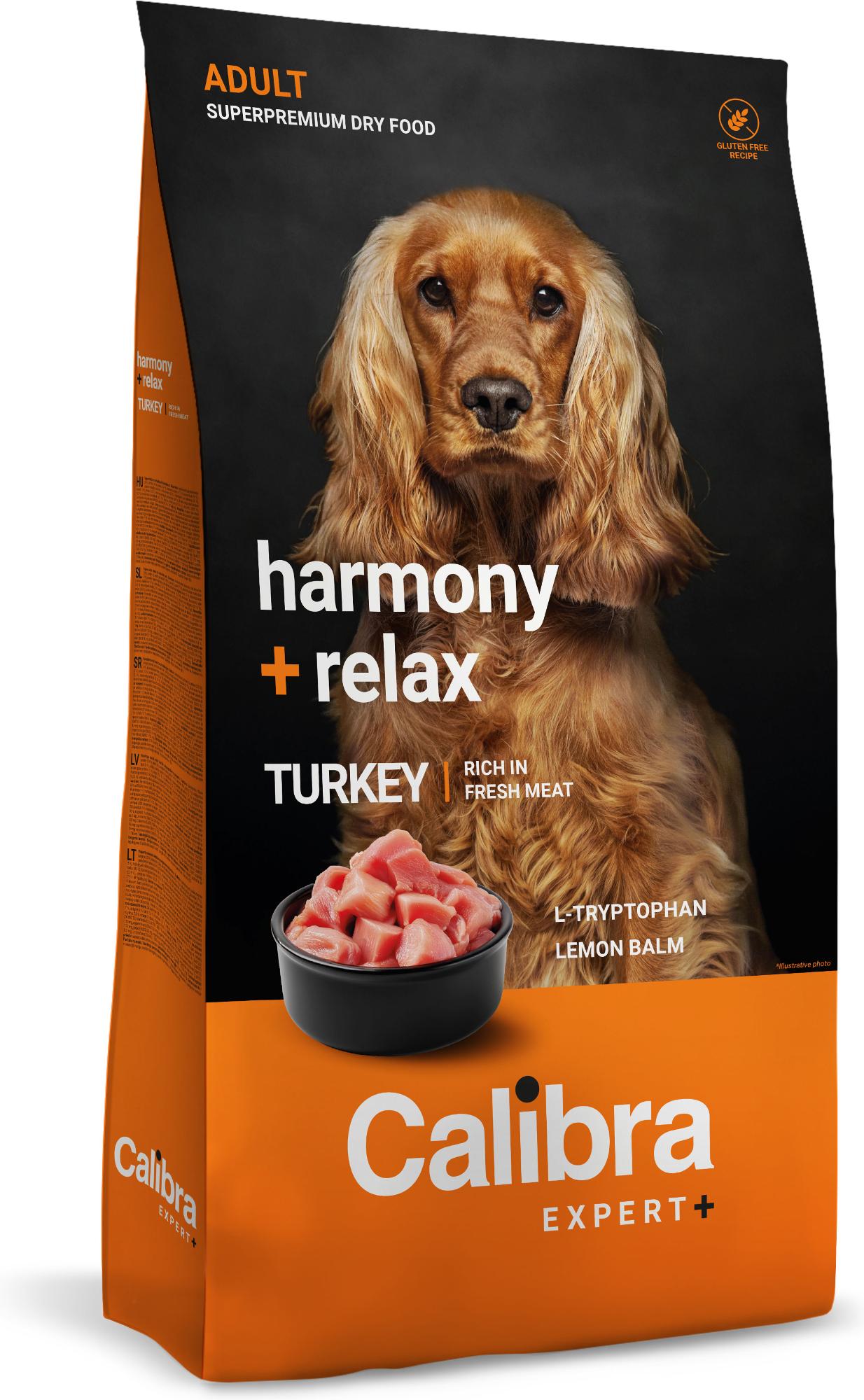 Calibra Expert+ Canine Adult Harmony + Relax tacchino