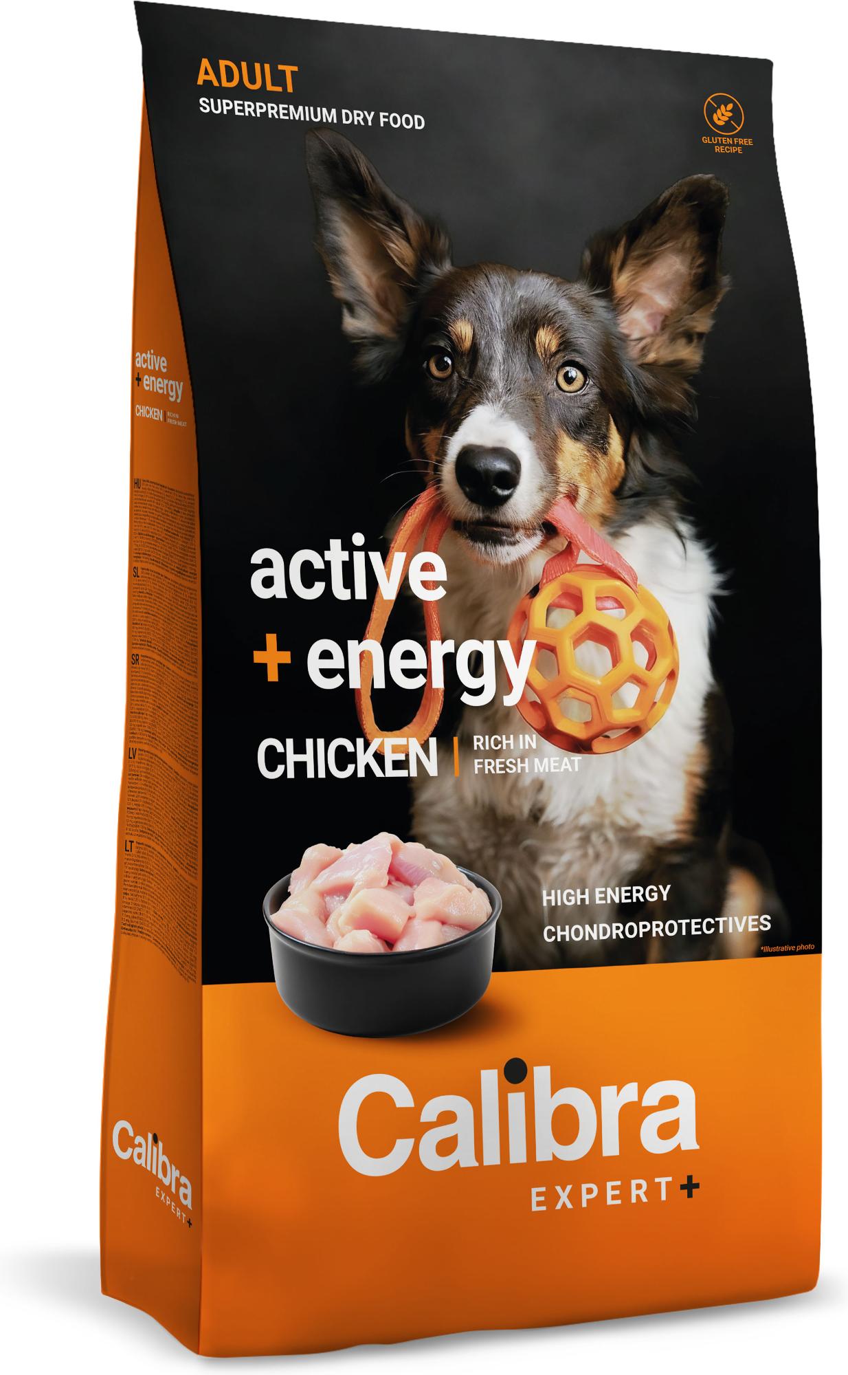Calibra Expert+ Canine Adult Active + Energy Pollo